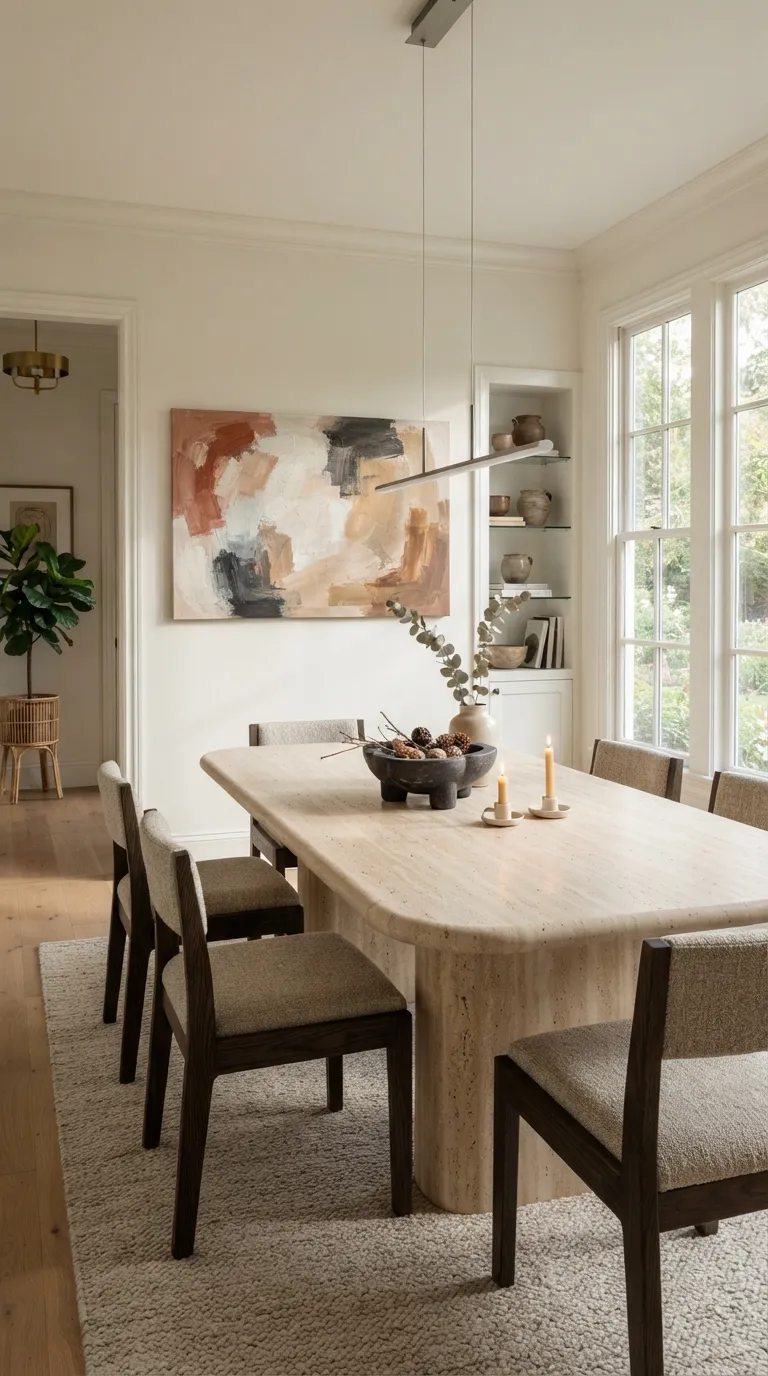 dining room wall decor ideas simple Large Abstract Canvas