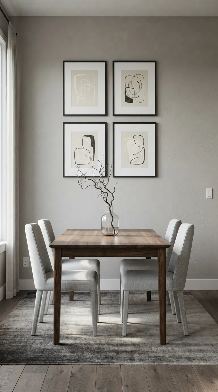 dining room wall decor ideas simple Minimal Black Frames