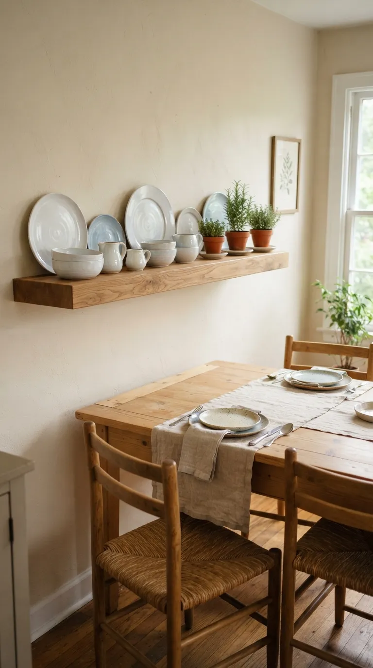 dining room wall decor ideas simple Open Plate Shelf