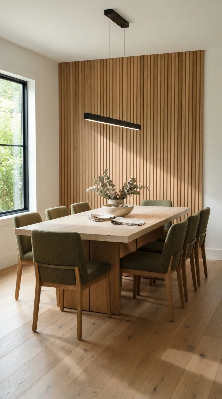 dining room wall decor ideas simple Simple Wood Panel Accent