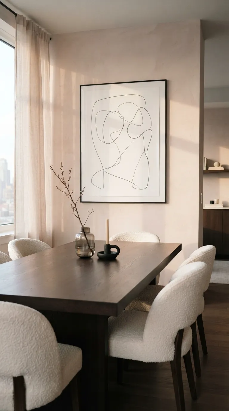 dining room wall decor minimalist Black Line Art