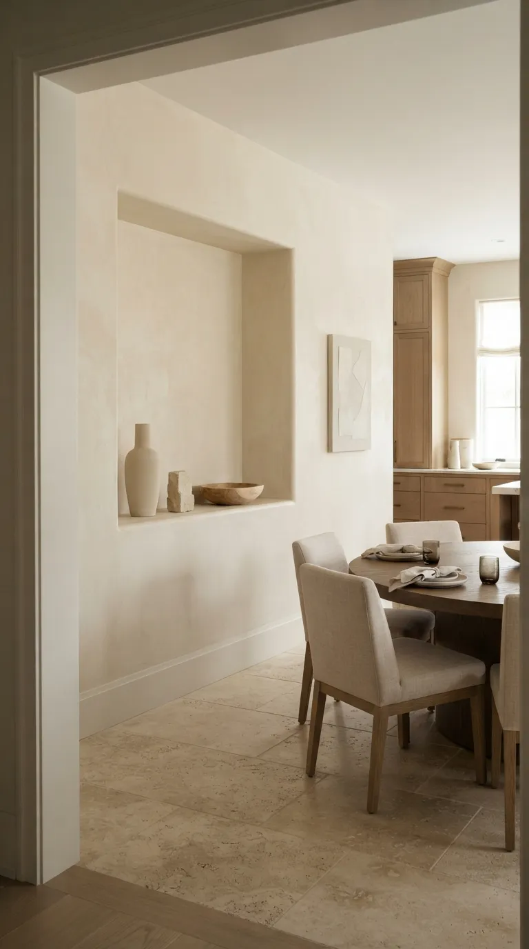 dining room wall decor minimalist Built-In Display Niche