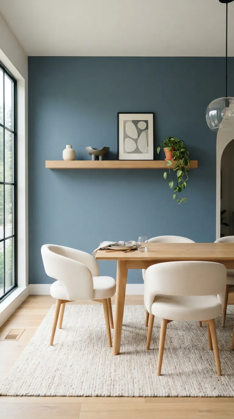 dining room wall decor minimalist Floating Oak Shelf