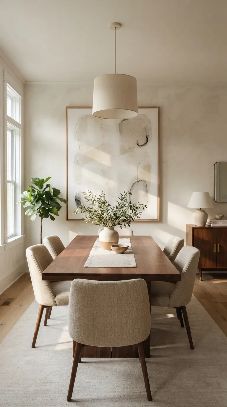 dining room wall decor minimalist Large Neutral Artwork