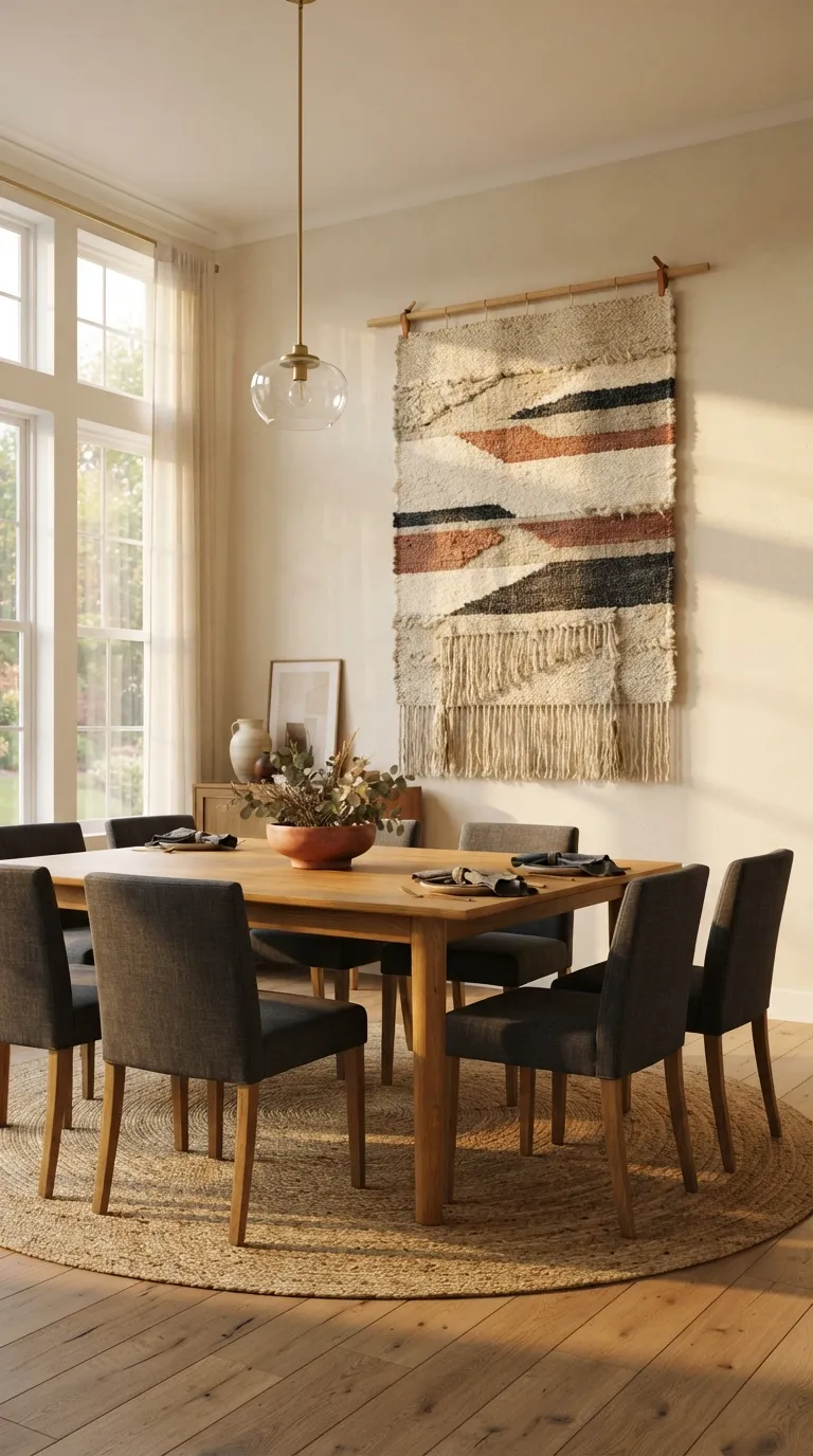 dining room wall decor minimalist Oversized Textile Art