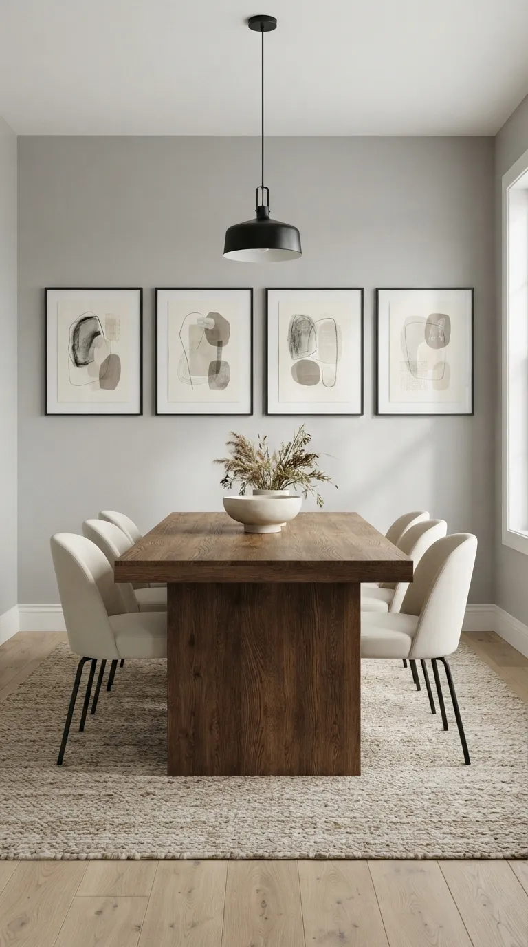 dining room wall decor minimalist Slim Black Frames