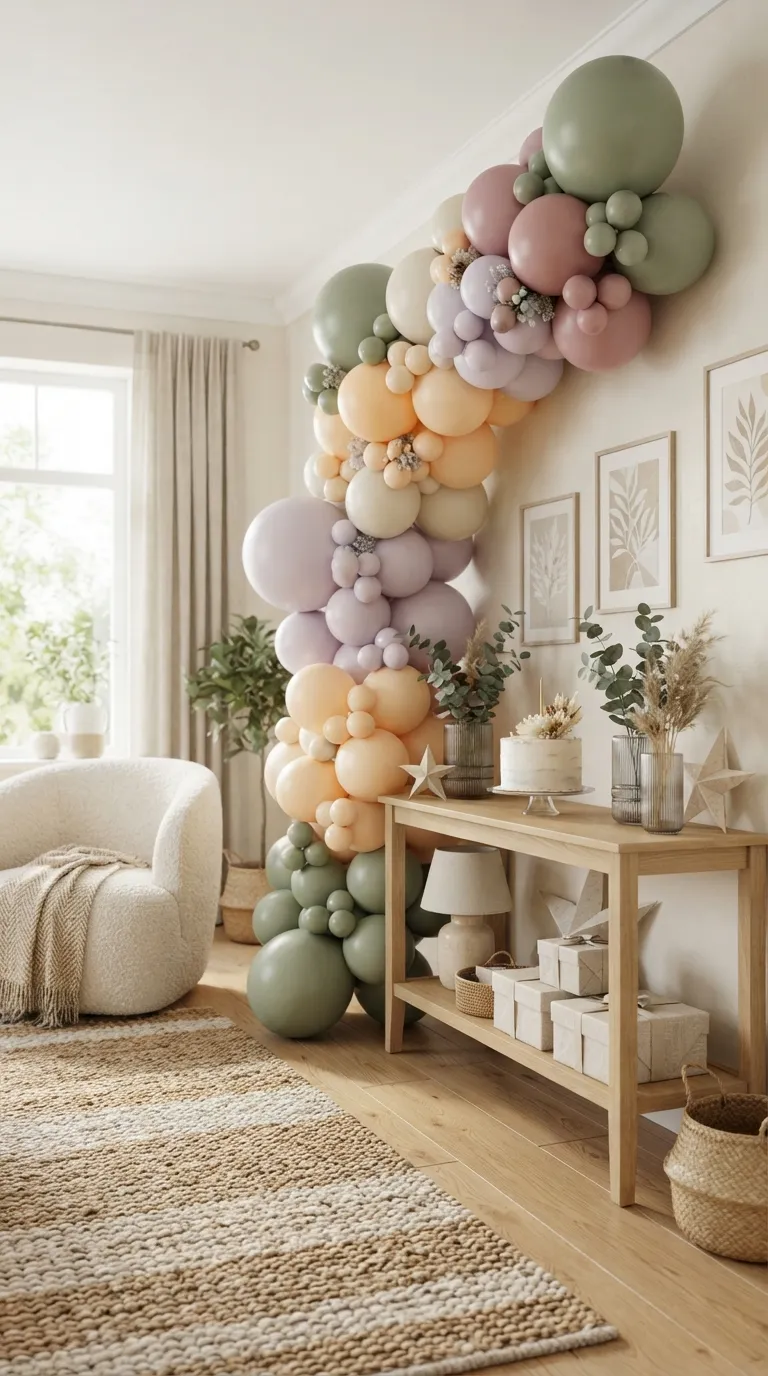 diy birthday decorations Balloon Cloud Arch