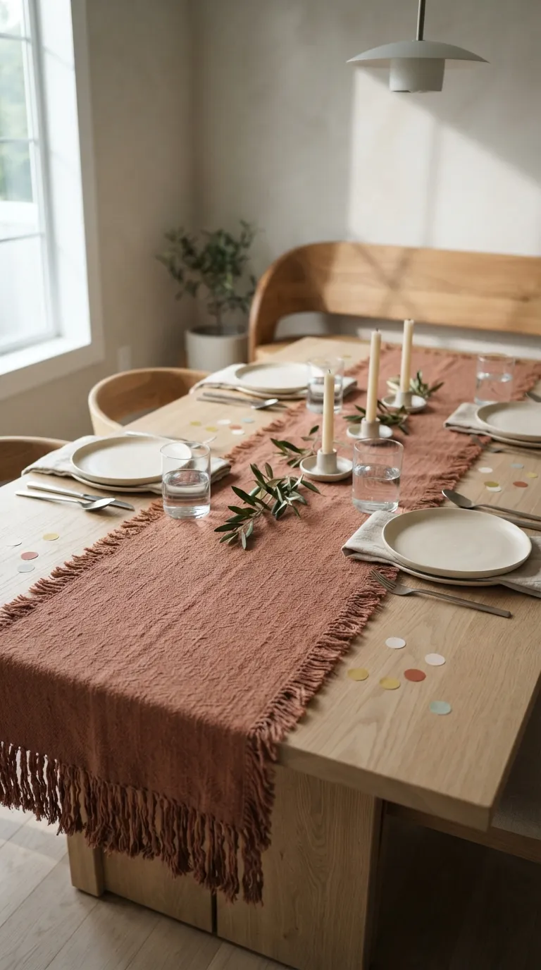 diy birthday decorations Fabric Table Runner