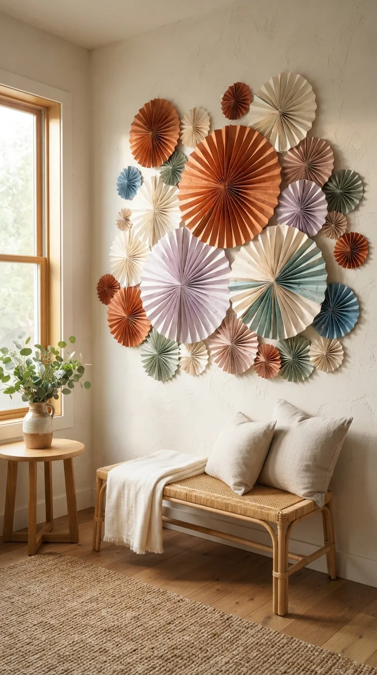 diy birthday decorations Folded Paper Rosettes