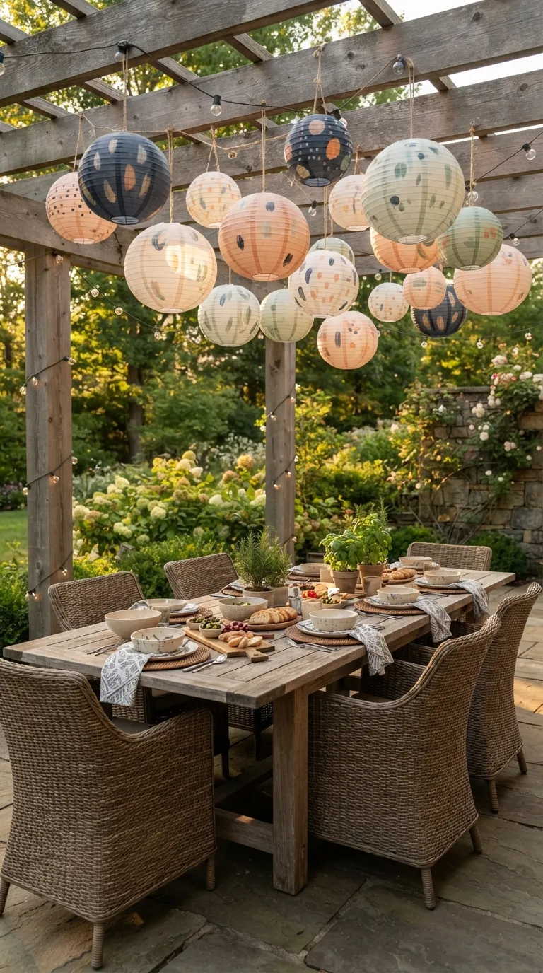 diy birthday decorations Painted Paper Lanterns