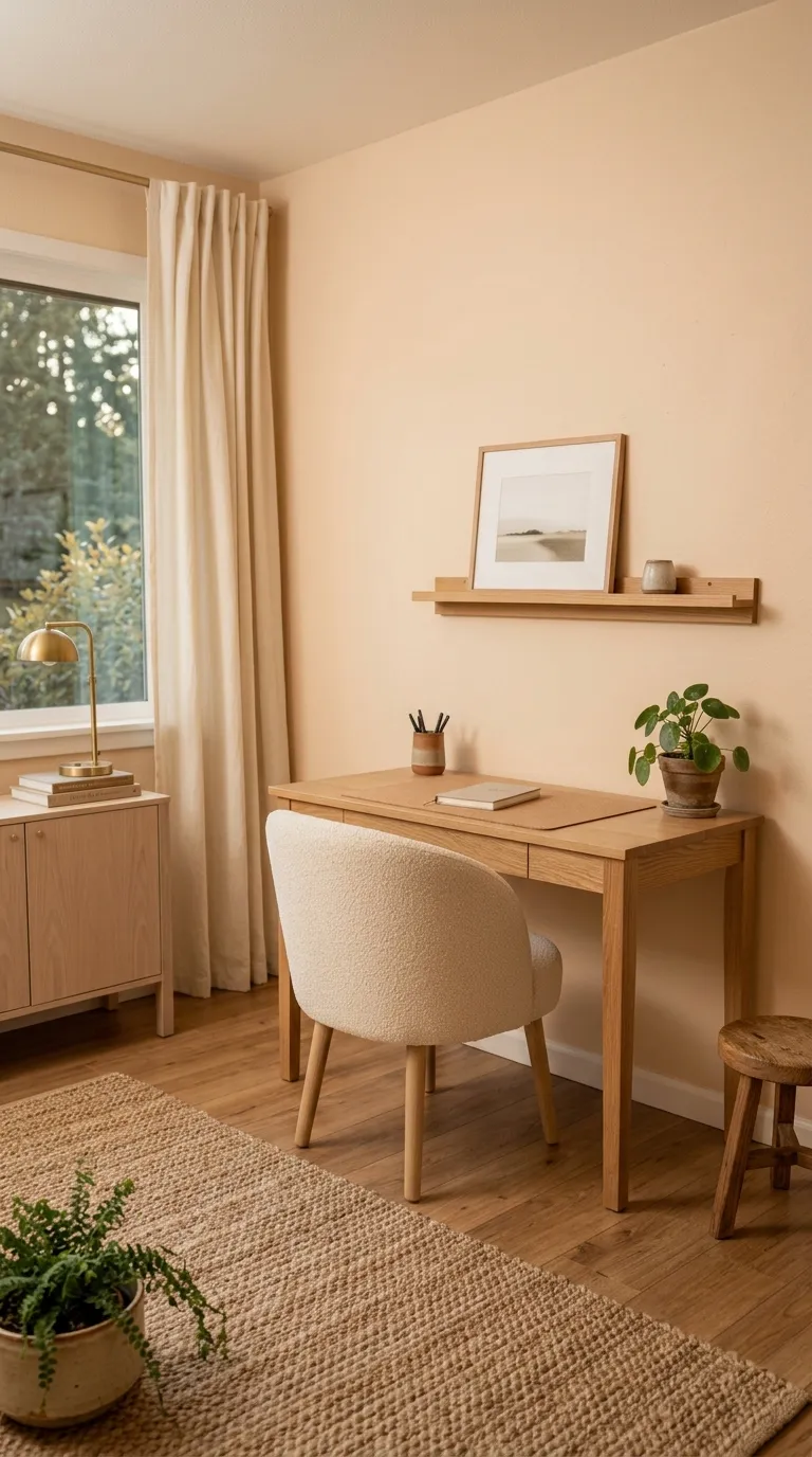 feng shui home office color ideas Creamy Peach for a Friendly Work Atmosphere