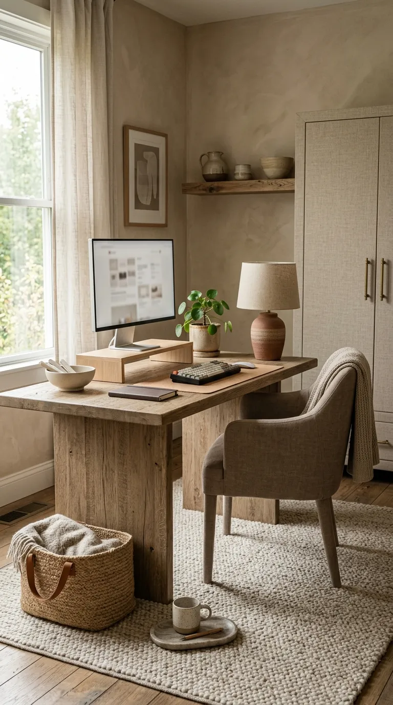 feng shui home office color ideas Earthy Beige for a Grounded Workday
