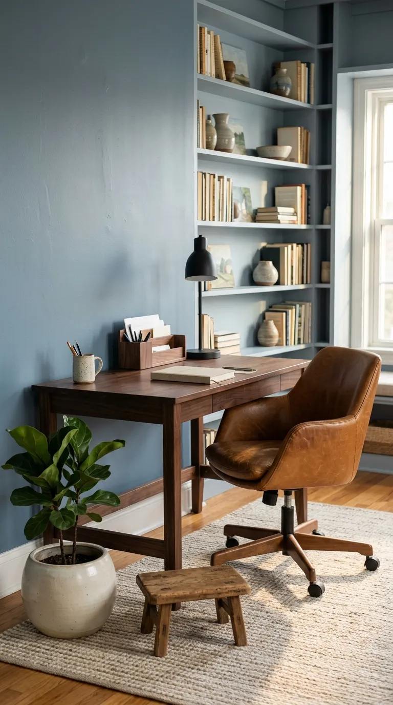 feng shui home office color ideas Muted Blue for Steady Concentration