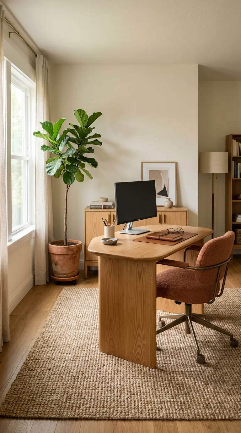 feng shui home office desk placement ideas Angle the Desk Toward the Room