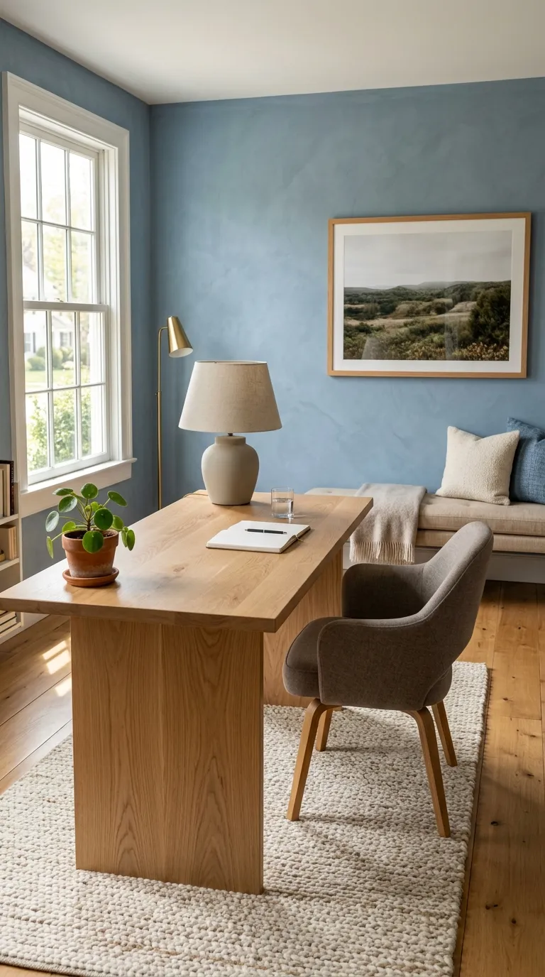 feng shui home office desk placement ideas Create Space Between Your Desk and Wall