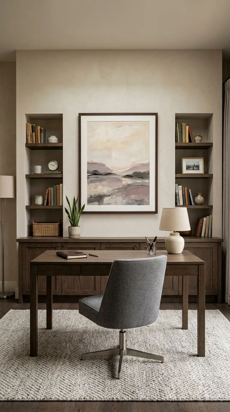 feng shui home office desk placement ideas Give Your Desk a Balanced Backdrop