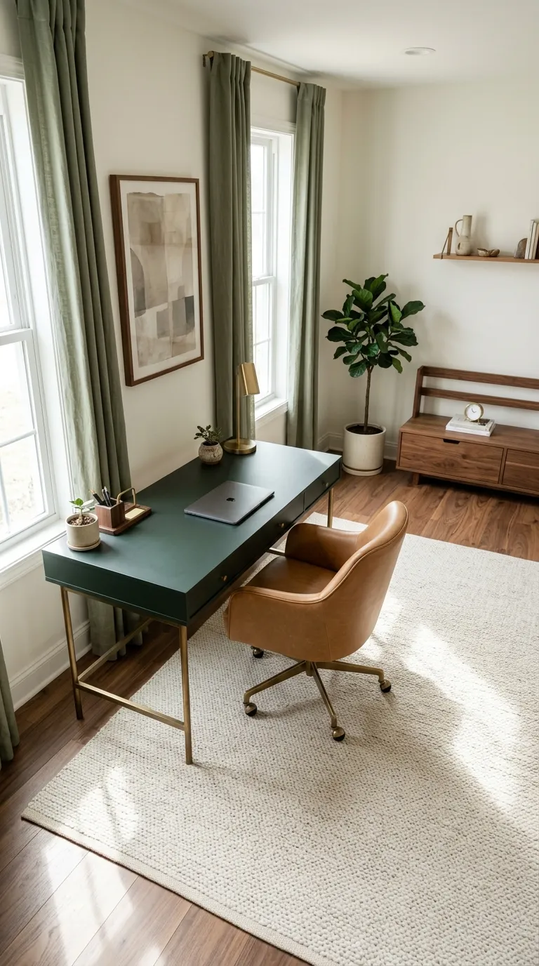 feng shui home office desk placement ideas Keep the Space Behind Your Chair Open