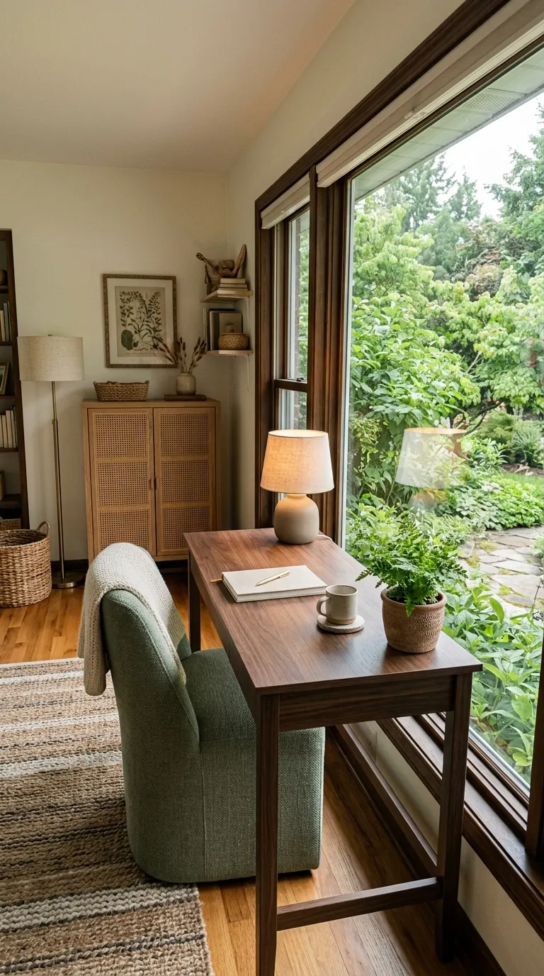 feng shui home office desk placement ideas Use a Window View Without Facing It Directly