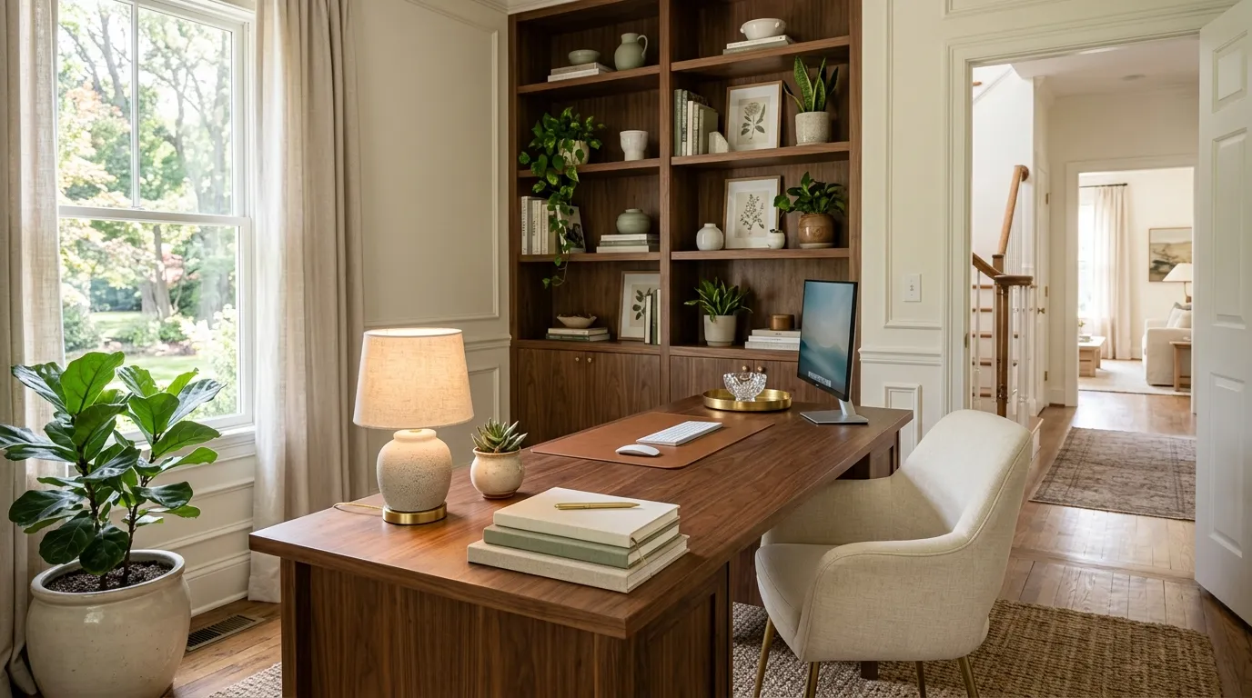 feng shui home office desk placement ideas