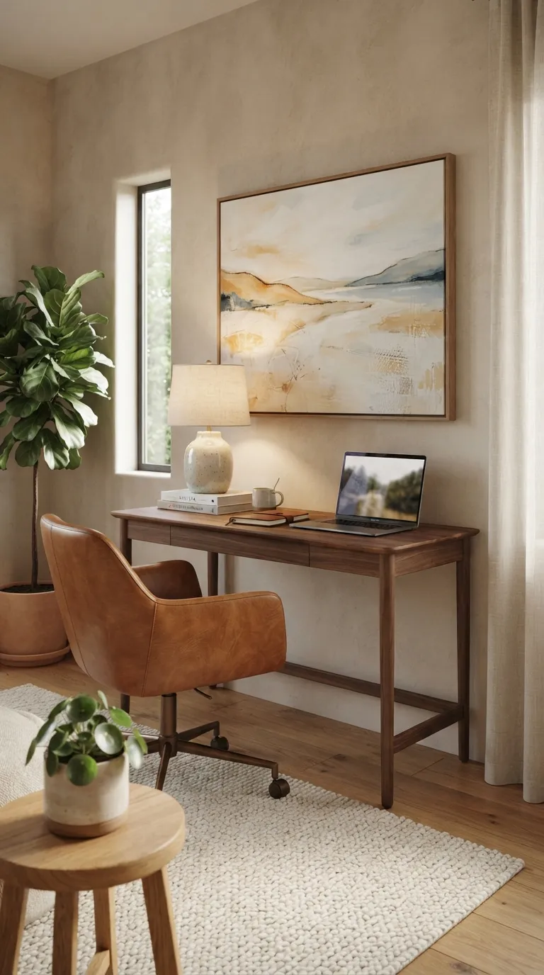 feng shui home office ideas for positive energy Add a Meaningful Piece of Artwork