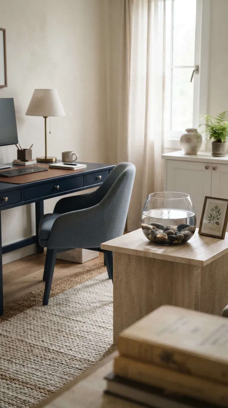 feng shui home office ideas for positive energy Add a Small Water-Inspired Accent