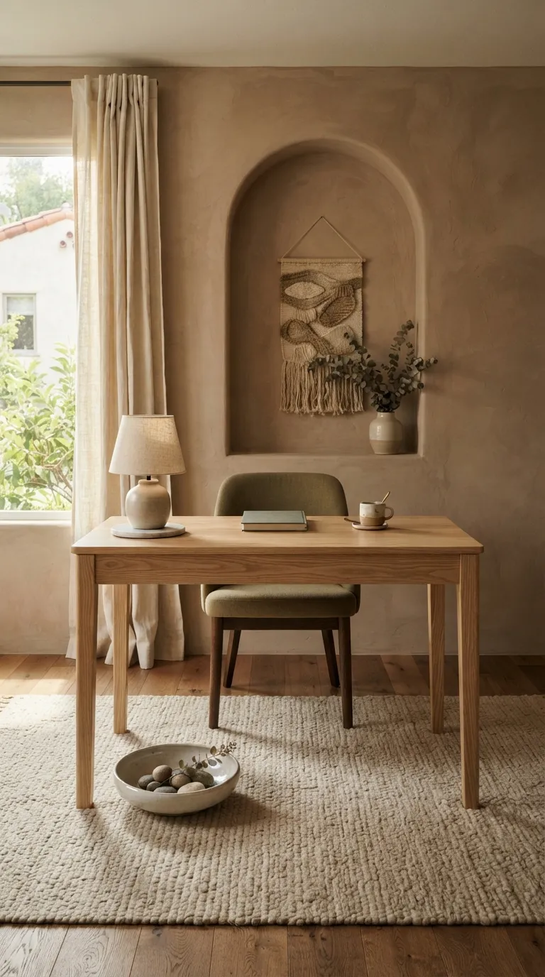 feng shui home office ideas for positive energy Choose Calming Earth-Tone Colors