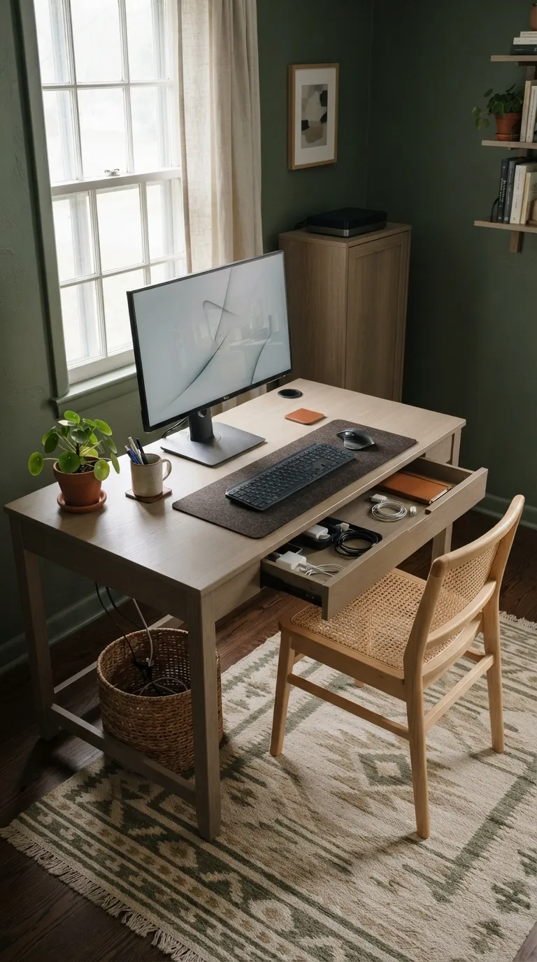feng shui home office ideas for positive energy Keep Electronics Organized and Hidden