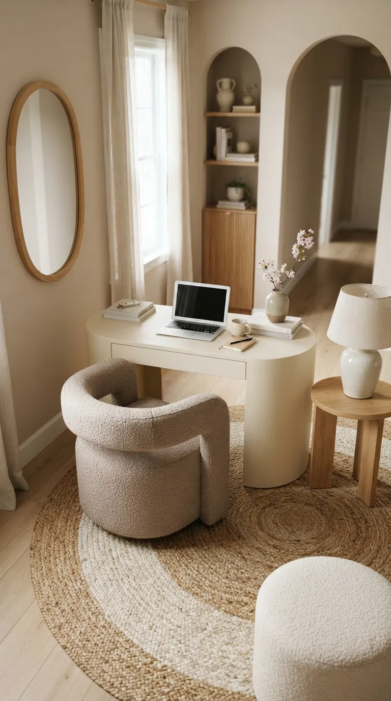 feng shui home office ideas for positive energy Use Rounded Shapes for Softer Energy