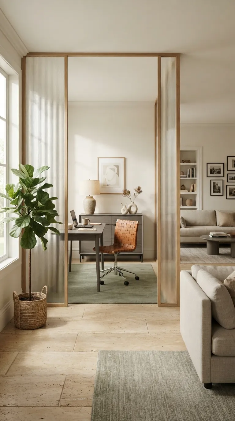 feng shui home office ideas for productivity Define Your Office Inside an Open Room
