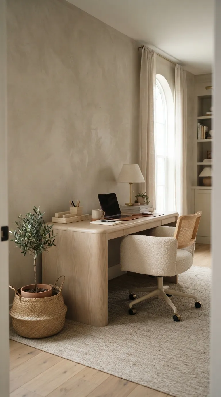 feng shui home office ideas for productivity Give Yourself a Solid Wall Behind the Chair