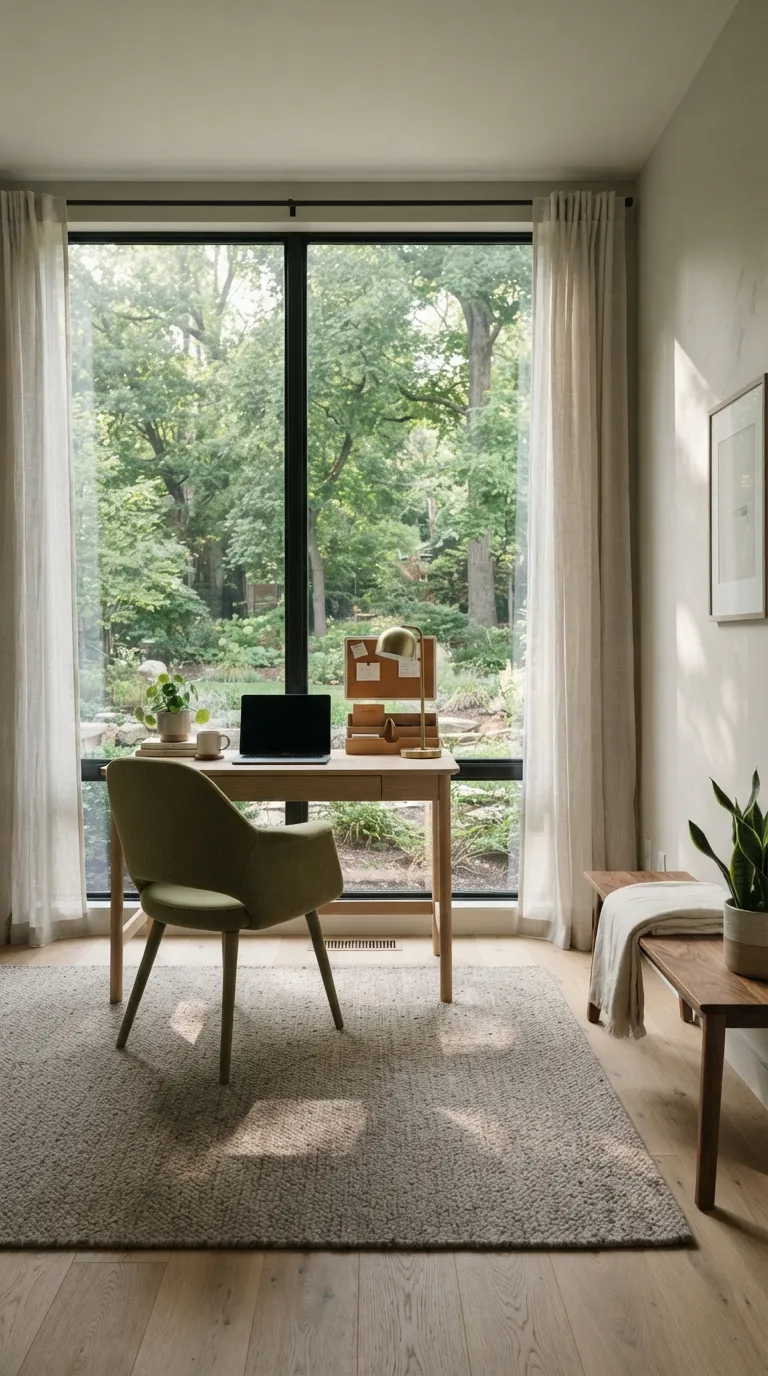 feng shui home office ideas for productivity Keep Your Window Area Open and Bright