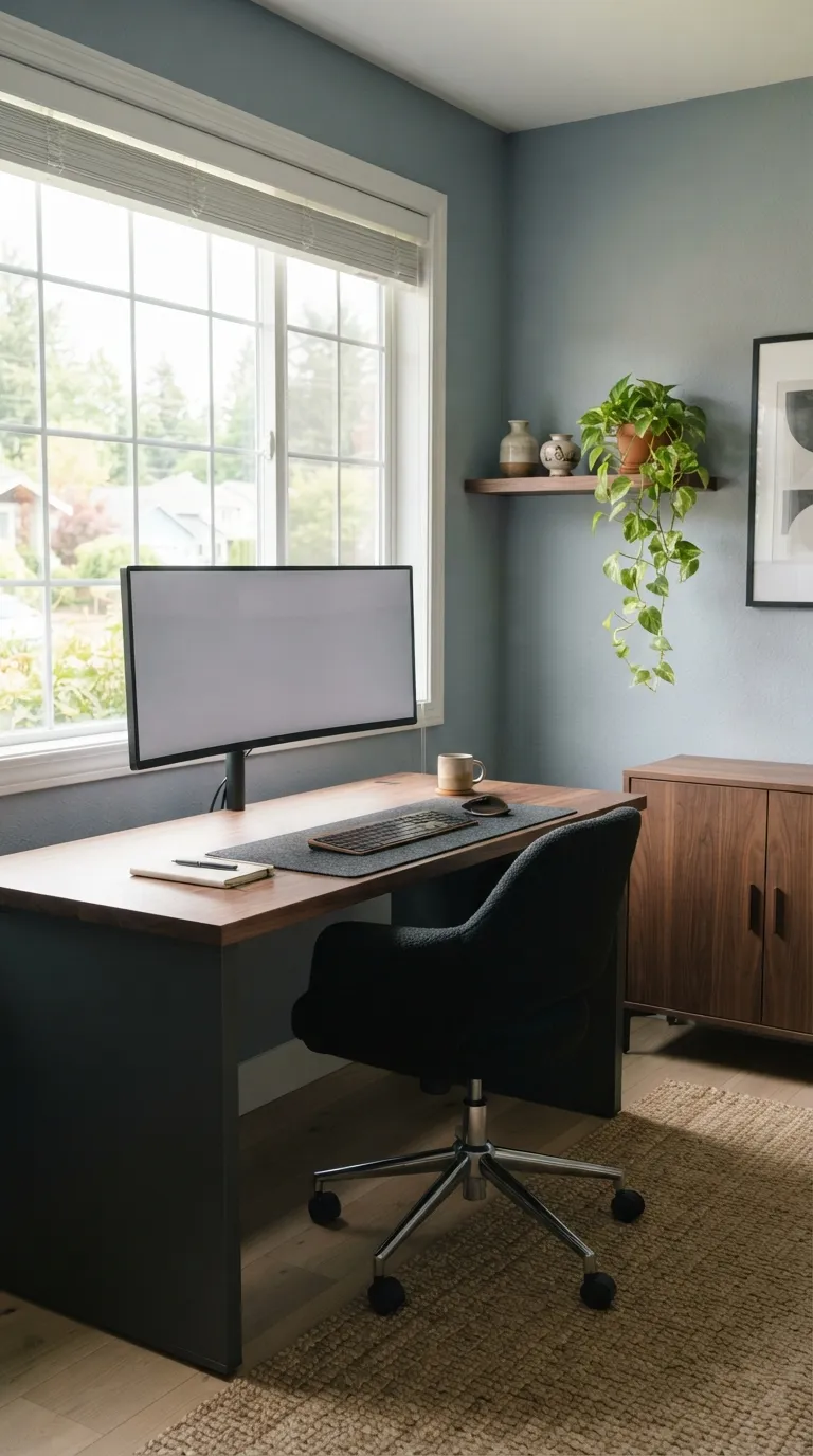 feng shui home office ideas for productivity Position Your Monitor Away From Window Glare