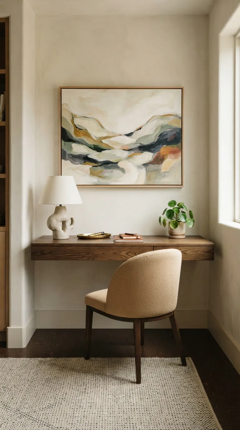 feng shui home office ideas for productivity Use Intentional Artwork