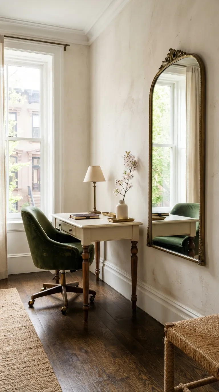 feng shui home office ideas for small spaces Add a Mirror for More Visual Space