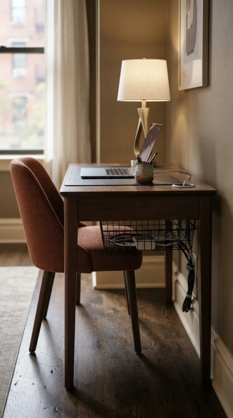 feng shui home office ideas for small spaces Keep Your Computer Cables Hidden