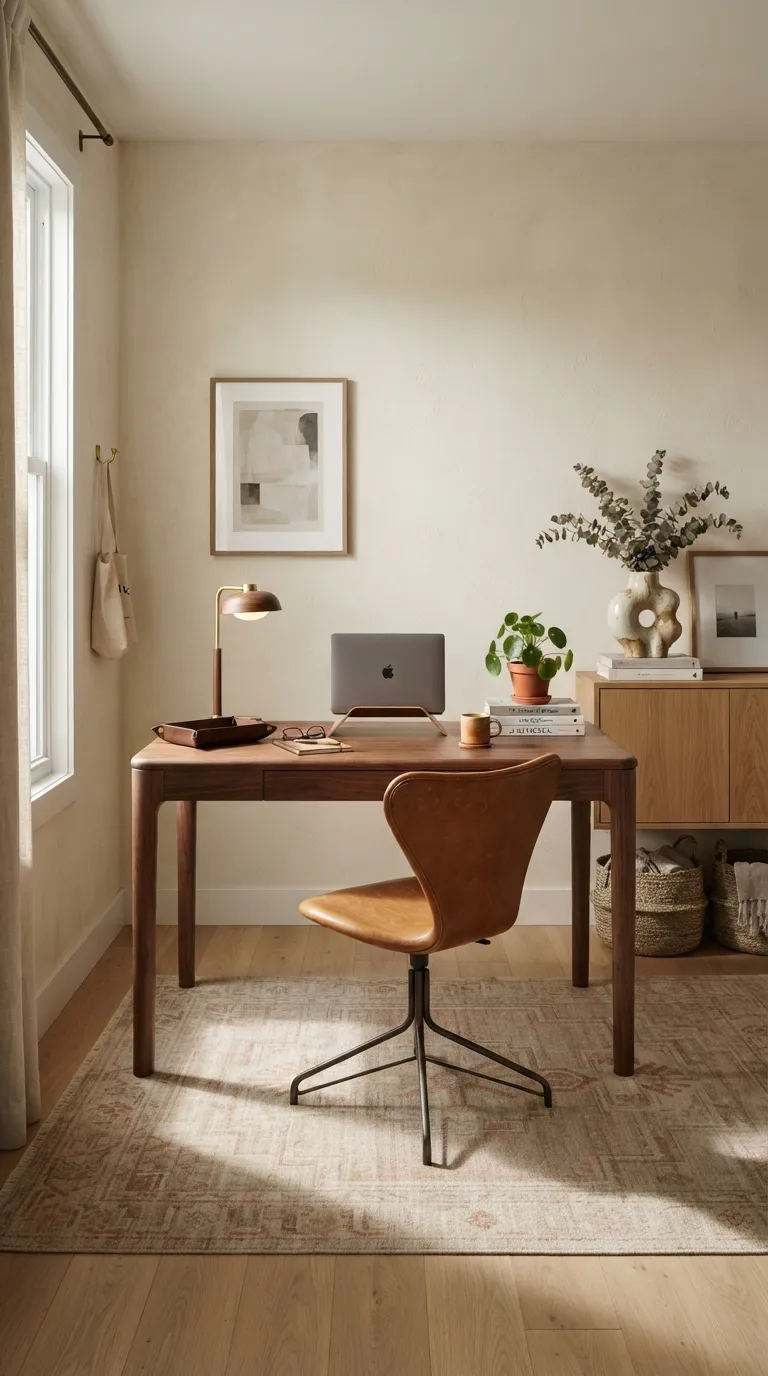 feng shui home office ideas for success and wealth Choose Wood Tones for a Grounded Feel