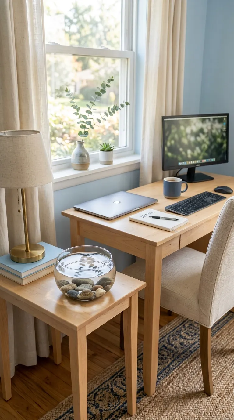 feng shui home office ideas on a budget Add a Small Water-Inspired Accent