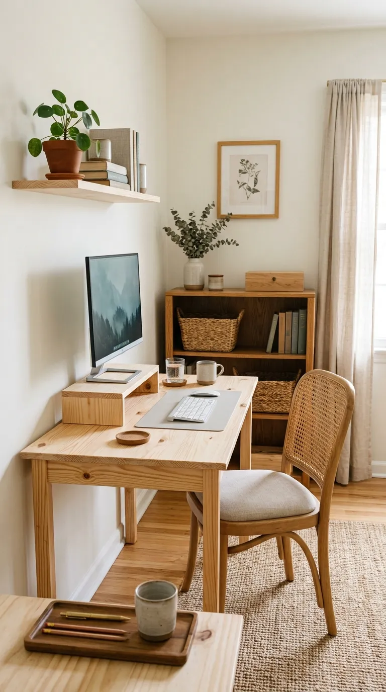 feng shui home office ideas on a budget Bring in Natural Wood Accents