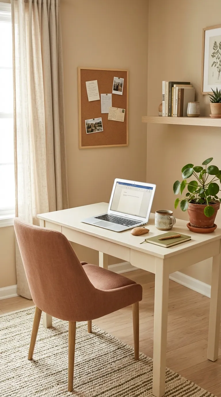 feng shui home office ideas on a budget Choose Calm, Earthy Colors