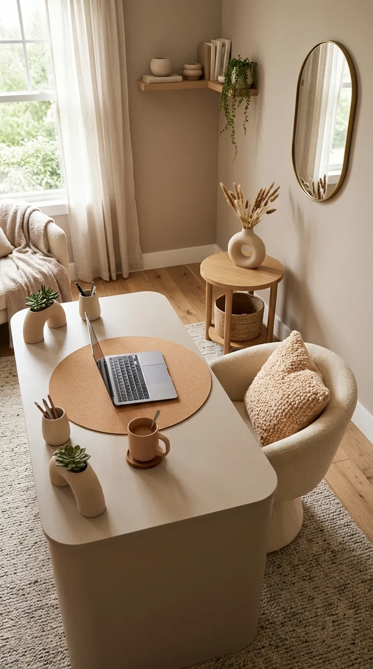 feng shui home office ideas on a budget Soften the Room With Rounded Shapes