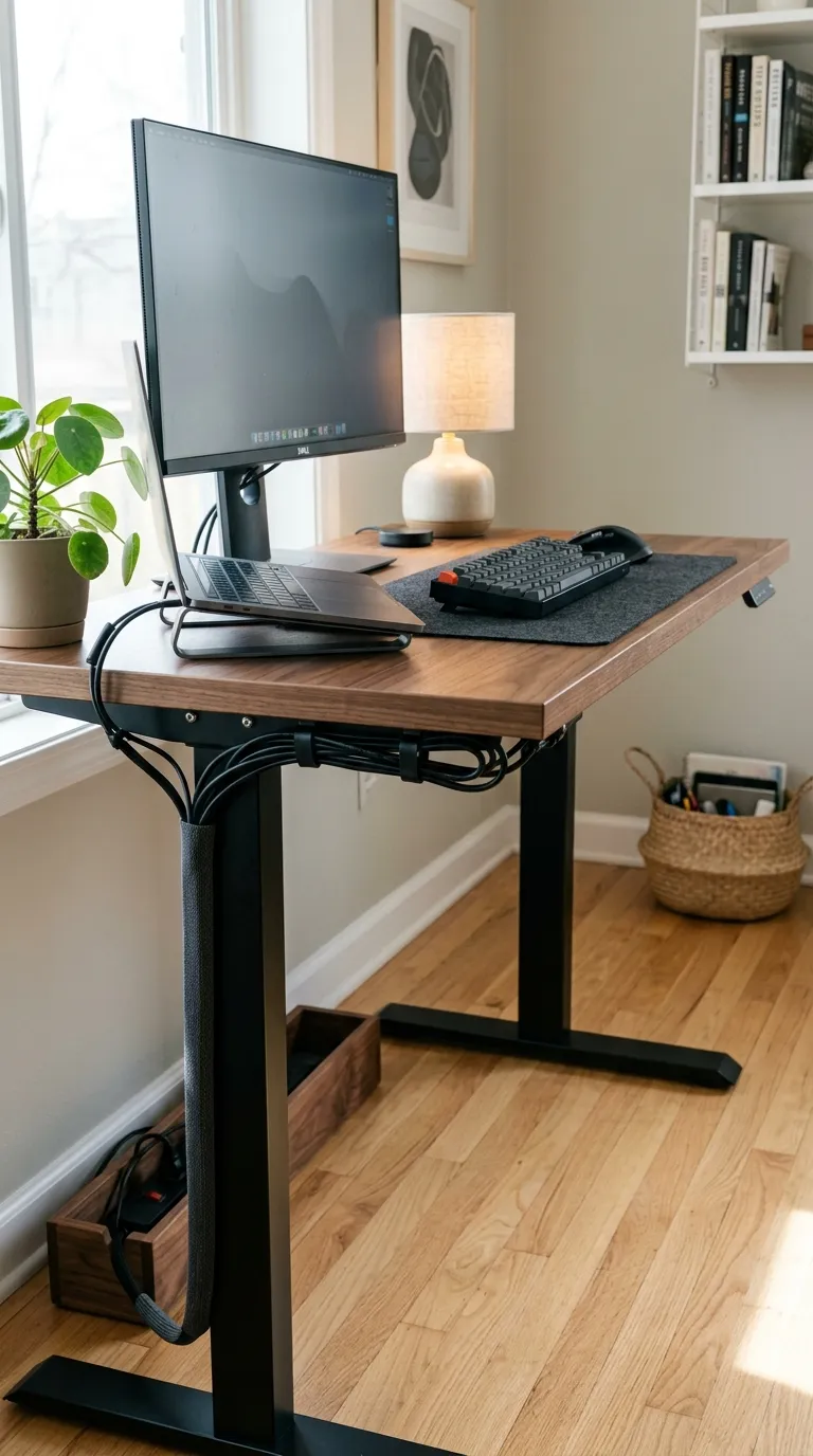 feng shui home office ideas on a budget Tuck Cords Out of Sight