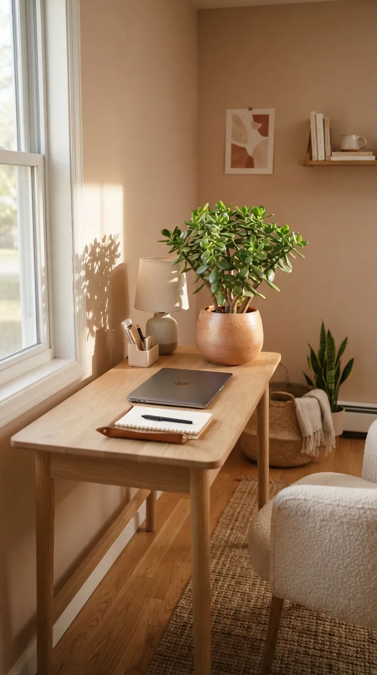 feng shui home office ideas with plants Place a Jade Plant Near Your Desk