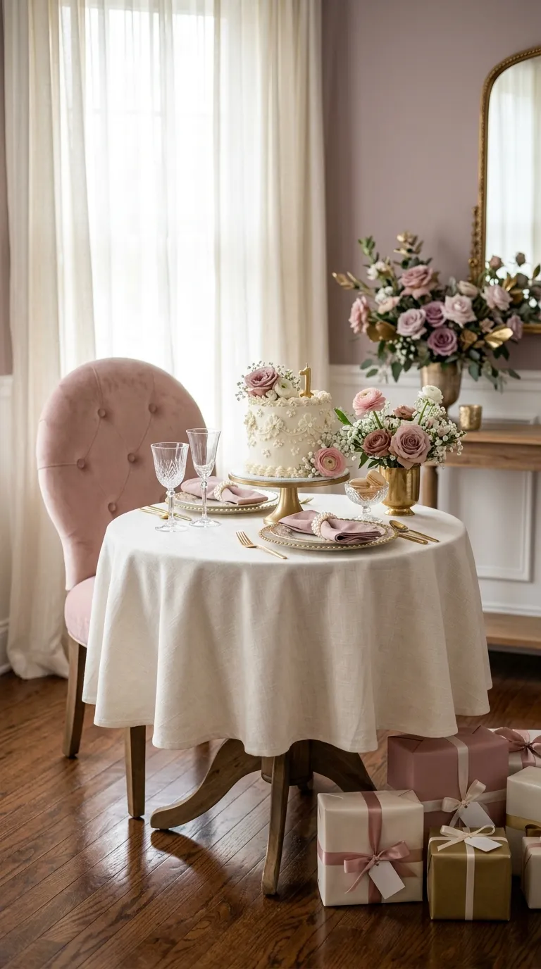 First Birthday Decorations For Girl Princess-Inspired Table