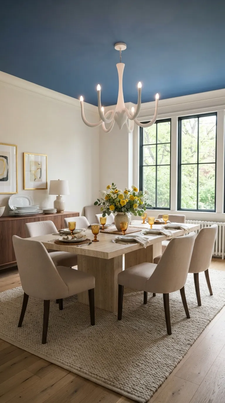 formal dining room decor Colorful Ceiling
