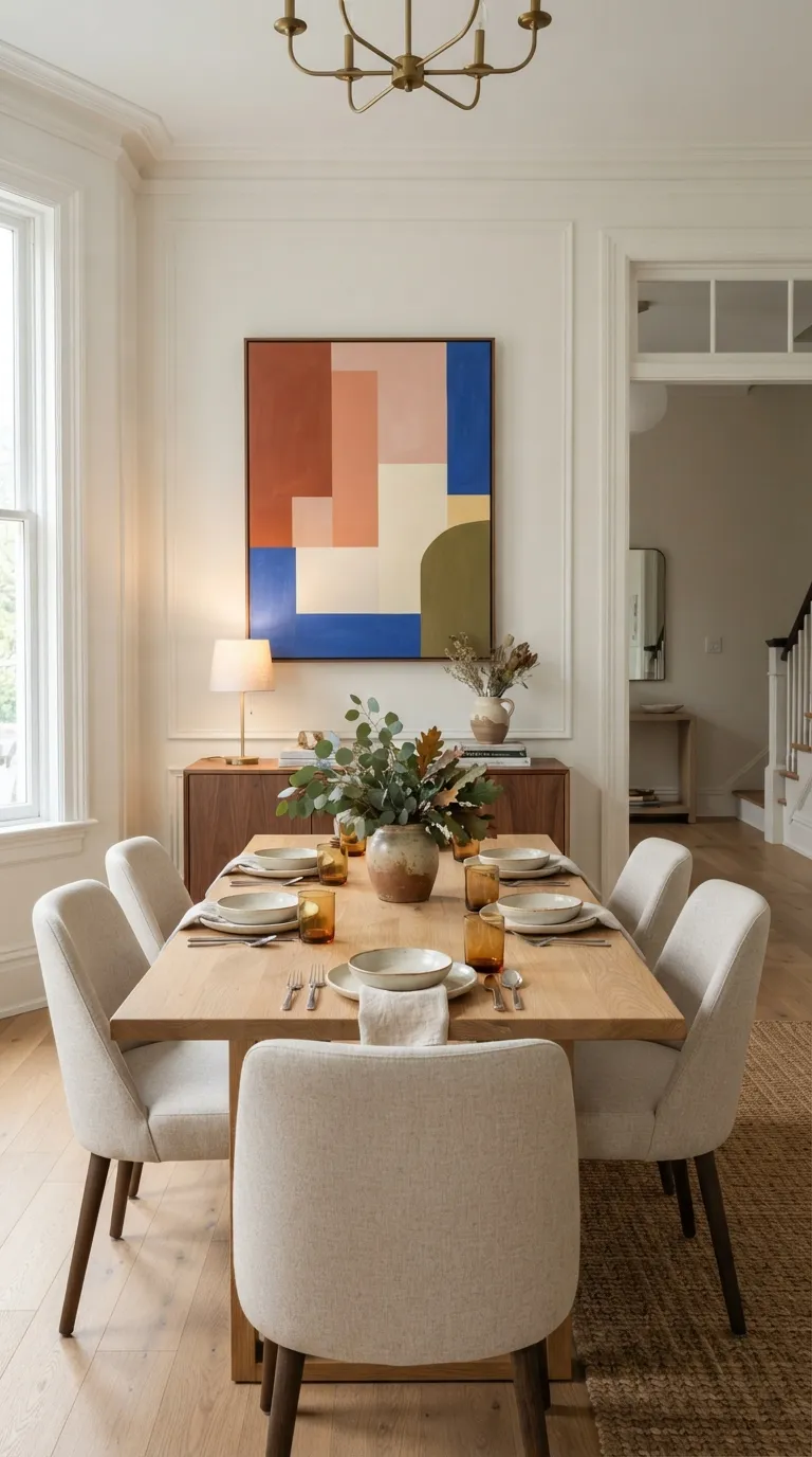 formal dining room decor Colorful Dining Room Art