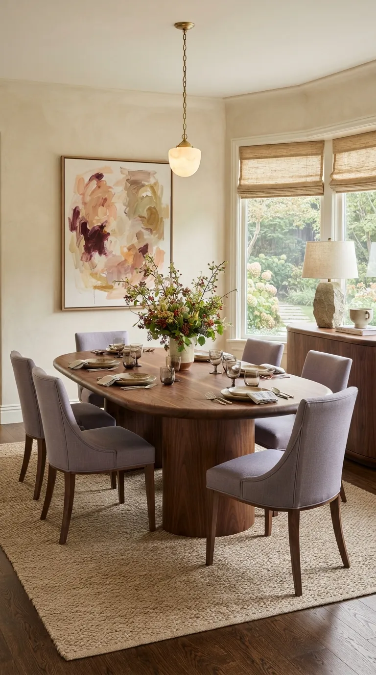 formal dining room decor Curved Dining Table