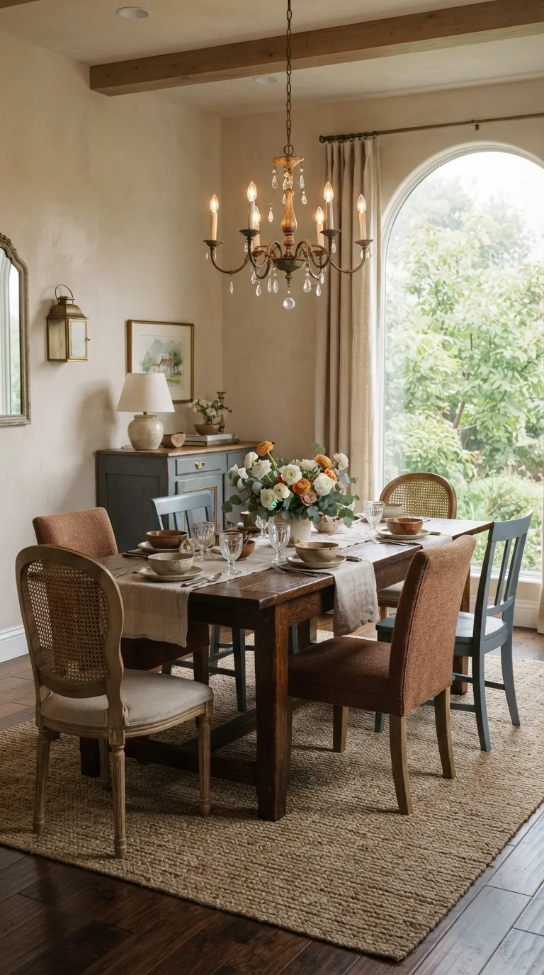 formal dining room decor Mismatched Dining Chairs