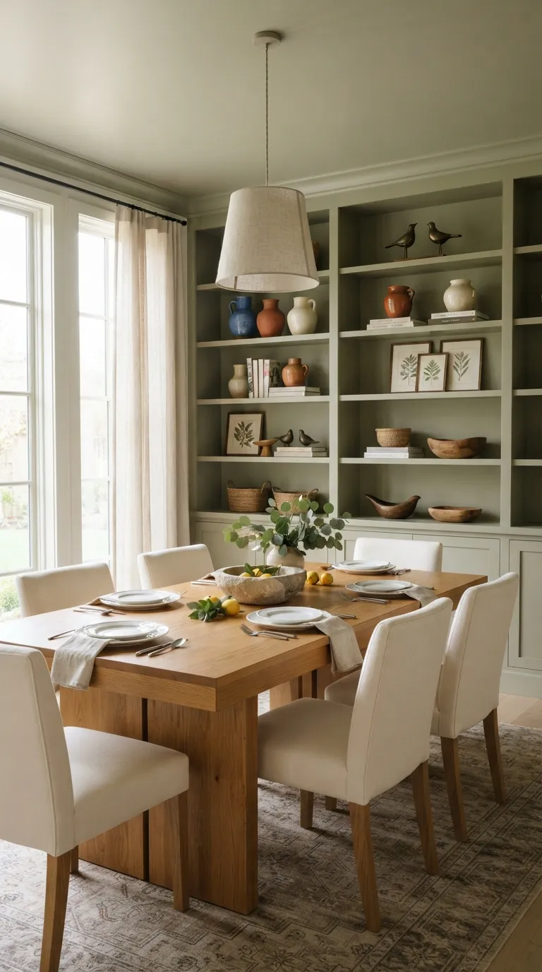 formal dining room decor Playful Built-In Shelves