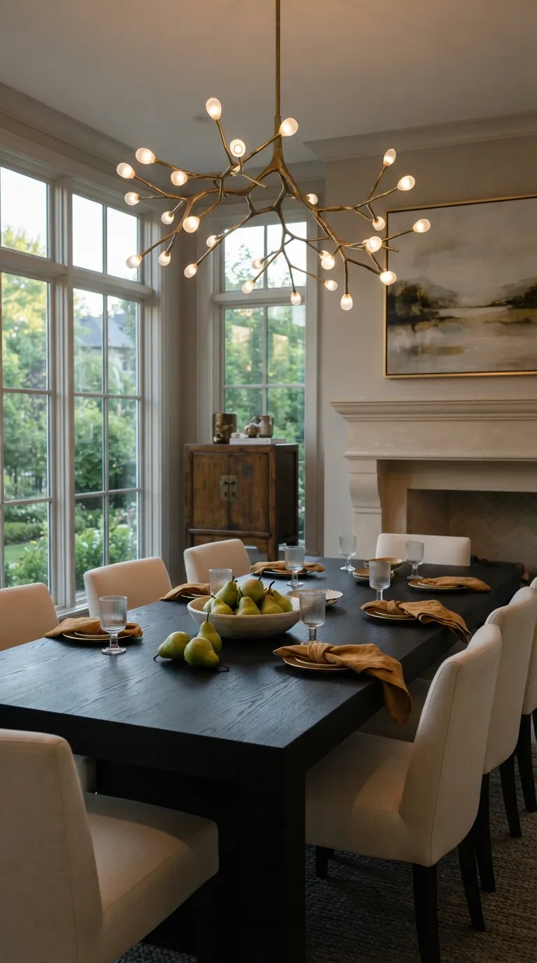 formal dining room decor Sculptural Chandelier