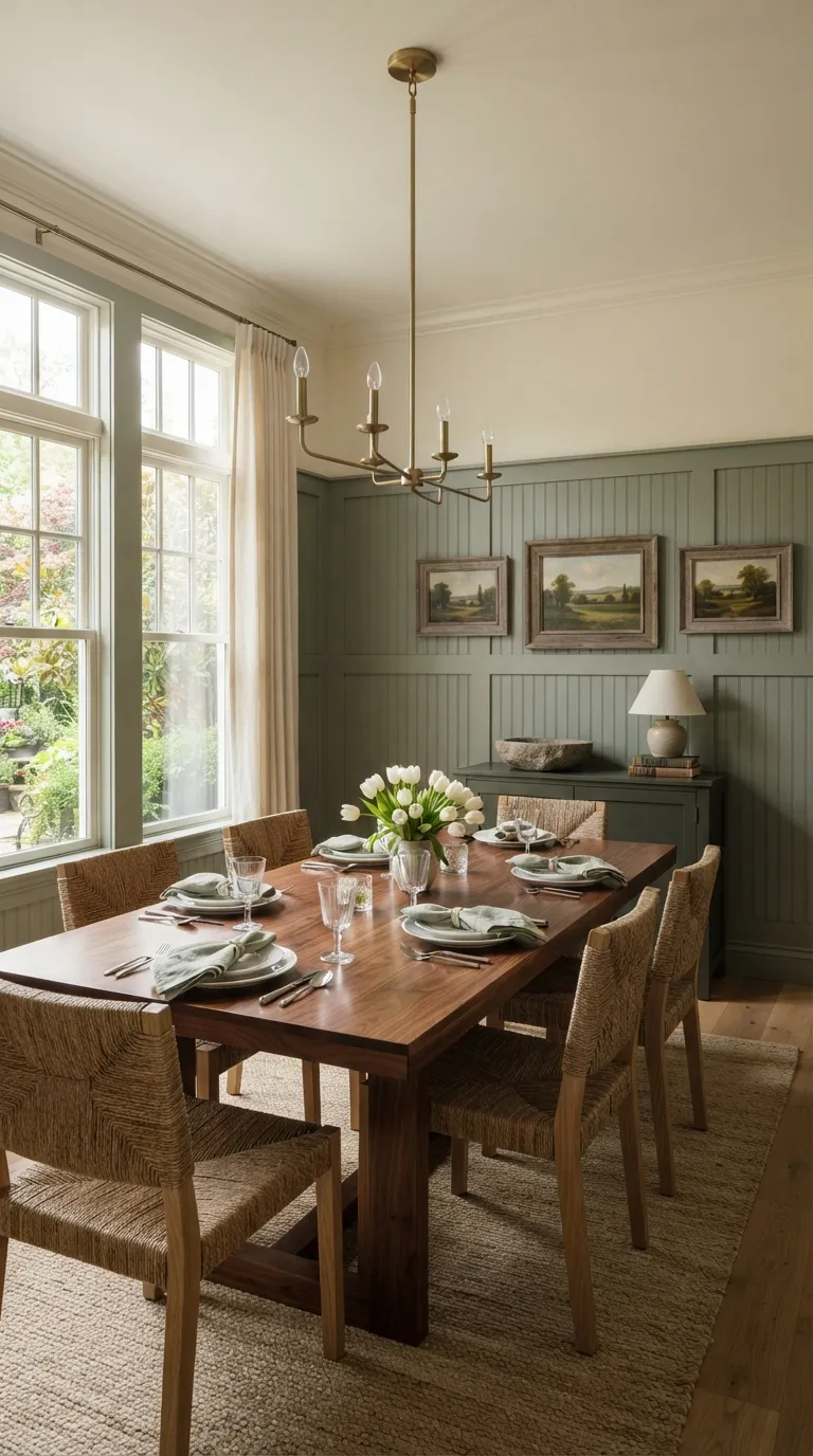 formal dining room decor Two-Tone Wall Panels